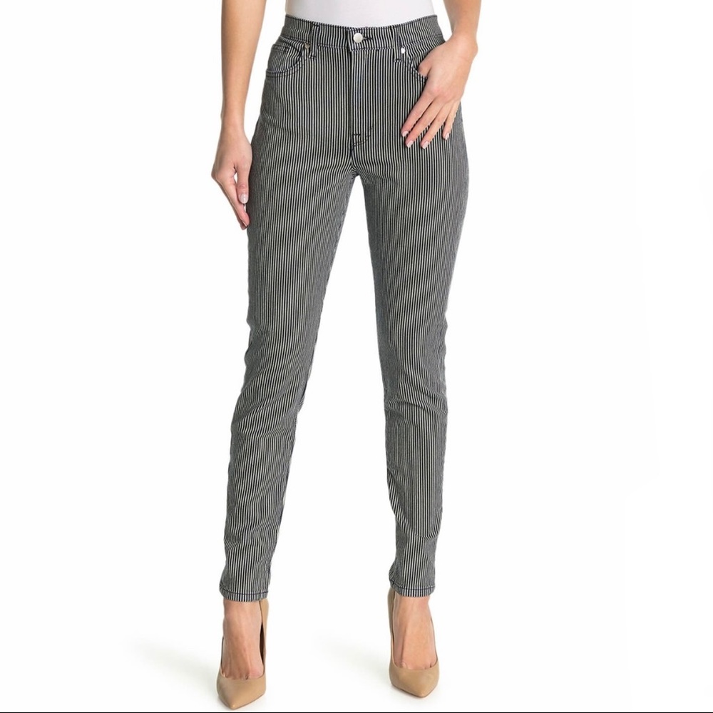 BALDWIN Ultra High Rise Striped Skinny Jeans